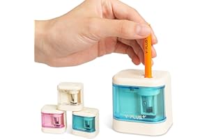 ‎YPLUS YPLUS Elektrischer Bleistiftspitzer – Automatischer Spitzer für Bleistifte und Buntstifte mit Behälter, Stiftspitzmaschine, Elektrisch, Spitzer Elektrisch, Bleistiftanspitzer - Blau