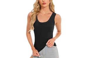 Atxnn Débardeur Femme avec Soutien-Gorge Incorporé Débardeurs en Forme de U - Bretelles Très Elastiques Haut sans Manches pour Femmes, Doux et Respirant, pour Le Jogging, Le Yoga et Le Fitness