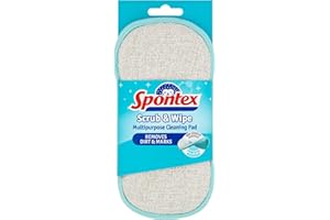 Spontex 19700167 Scrub & Wipe uniwersalna podkładka czyszcząca, niebieska, szara