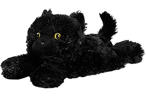 ‎WARMIES Warmies Pluszowy czarny kot nadaje się do kuchenki mikrofalowej, obciążony miś o zapachu francuskiej lawendy, gorący lub zimny dla chłodnego relaksu i ciepłej ulgi
