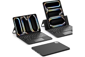 ESR Ascend iPad Pro 13 Inch (M5/M4, 2025/2024) Case with Keyboard, Magnetic Detachable Keyboard with Multi-Touch Trackpad, Fully Adjustable Stand, Color Backlit Keys, Pencil Clasp, Black