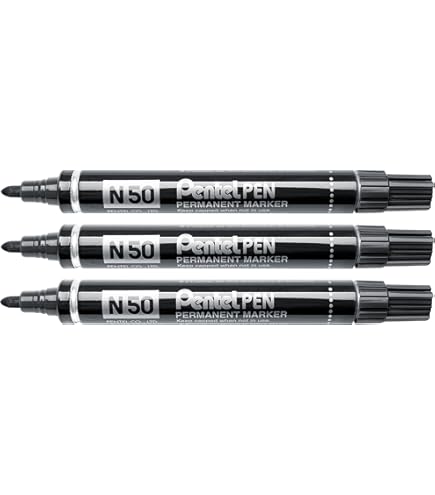 Permanent Markers - Pentel N50 Permanent Bullet Marker Blue - Premier - View #5