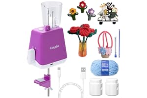 Caydo Tricotin Automático, Eléctrico Maquina de Tricotin, Mini Molino de Tejer, DIY Máquina de Ganchillo para Adultos y Niños, Patente