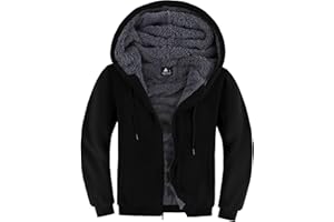 SwissWell Herren Fleecejacke Full Zip Kapuzenjacke Winter Sweatjacke mit Kapuze Gefütterte Hoodie Männer