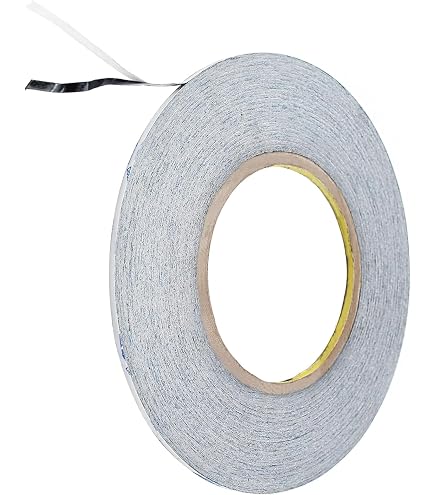 Ruban Adhésif Double Face Extrêmement Fort - 1mm Et 2mm De Large - Rouleau De 50 Mètres - Pour Réparation écrans LCD