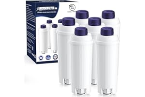 ARETHONE 6 Stücks Ersatz für DeLonghi Wasserfilter DLSC002, Kaffeefilter Kompatibel mit DeLonghi Magnifica s, Dinamica, ECAM, ESAM, ETAM, BCO, EC-Serie Kaffeeautomat und Espressomaschine