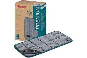 ‎BEURER Beurer HK 145 Cosy Weight poduszka grzewcza z wagą, miękka poduszka grzewcza o wadze 1500g dla większego relaksu, uspokojenia i otulającego ciepła, poduszka grzewcza z wypełnieniem z pereł szklanych
