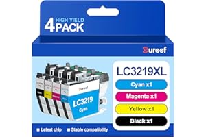 Gureef LC3219XL Ink Cartridges for Brother LC3217 Ink Cartridges Multipack for Brother MFC-J6530DW Ink Cartridges Compatible with Brother MFC-J5335DW MFC-J5730DW MFC-J5930DW MFC-J6935DW (B/C/M/Y)