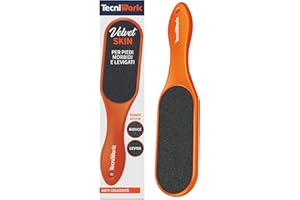 TECNIWORK Velvet Skin - La raspa maxiformato per piedi soffici e levigati, naturalmente morbidi Arancio 1 pz