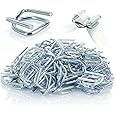 Heavy Duty Reusable Buckles 200PCS, Self-Locking Steel Buckle with Anti-Slip Coating, Strapping Buckles for 12-19mm Strap Width Woven Cord Strapping, Pallet Strapping Banding Buckles for Packing (200)