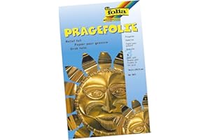 Folia 6 1208 199 Métal dur à presser, or, 3 feuilles, 18.50x29cm