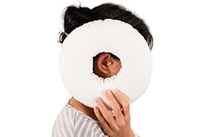 UKTYUAS Piercing de Almohada con Agujero, para Orejas contra Dolores de Oreja, cojín de rosquilla, cojín para Dormir de Lado para aliviar el Dolor en el oído, Almohada para Dormir de Lado, cojín para Las