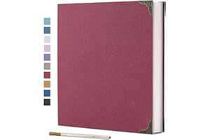 Vienrose Album Fotografico Autoadesivo 40 Pagine Copertina Rigida con Set di Album Foto Fai Da Te 3 Anelli Album di Carta per Coppie Amico Bambino Anniversario Regalo di Nozze