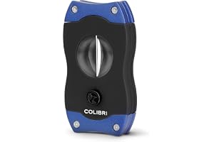 Colibri V-Cut cigarrskärare blå + svart gummibeläggning