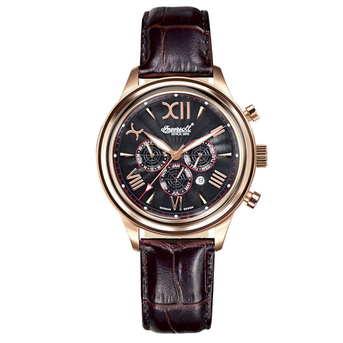 Ingersoll Herren-Armbanduhr Haida Analog Automatik IN2810RBK – Bild 3