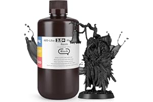 ELEGOO Resine ABS Like 3.0 Plus 3.0+, Résine Imprimante 3D à Faible Viscosité, Haute Précision, Résine Photopolymère UV 405nm, Résine 3D pour impression 3D LCD/DLP, Noir 1000G