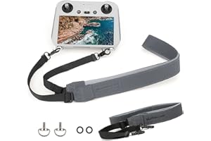 Bandoulière pour télécommande DJI Mini 3/ Mini 3 Pro/Mini 4 Pro/Air 3/ Air 2S/Mavic 3 Classic Accessoires du contrôleur, Sangle réglable en PU pour DJI RC/RC 2/ RC Pro/DJI Smart Controller
