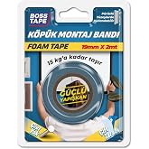 Boss Tape &Ccedil;ift Tarafli K&ouml;p&uuml;k Aksesuar Montaj Bandi 15 kg, 19 mm x 2 Metre Boyut