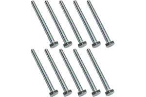 AERZETIX - C47310 - Juego de 10 Pernos M6x70 - cabeza hexagonal - Ø6x70mm - DIN 933 - clase 8.8 - acero galvanizado - bricolaje - herramienta de montaje/ferretería