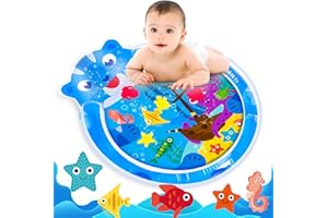 KIZJORYA Tappetino Gonfiabile per la Pancia dei Neonati, Grandi Giocattoli per Bambini 3-12 Mesi, Tappetino da Gioco in Acqua Premium per Neonati, Giocattoli per lo Sviluppo della Stimolazione Sensoriale