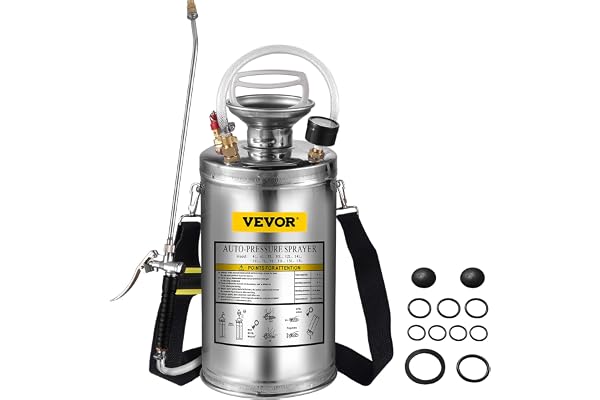 VEVOR 6L Pulvérisateur INOX Jardin Brumisateur pour Plante pour Jardinage Domestique et Nettoyage au Sol Convient aux Besoins actuels de l'industrie, de l'agriculture, du Commerce, de la médecine