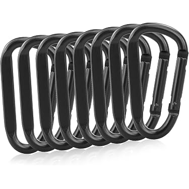 10 Stuks Karabijnhaken – Aluminiumlegering, Met Schroefsluiting, 50 X 26 Mm, Max. 20 Kg, Voor Wandelen, Kamperen En Outdoor