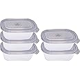 Neez Small Food Containers with Lids (5 Pack, 500ml) - BPA-Free Plastic Food Storage Containers with Lids - Stackable, Microwavable, and Freezer Safe Boxes for Meal Prep and Fridge Organization