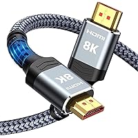SNOWKIDS 10K HDMI 2.1 Kabel 2M 8K, 2.1 48Gbps Highspeed 8K@60Hz HDMI Kabel 4K@120Hz 7680P DTS: X, HDCP 2.2&2.3, HDR 10,eARC, 