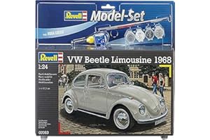 Revell - 67083 - Maquette De Voiture - VW Beetle Limousine 68-125 Pièces - Echelle 1/24, Noir