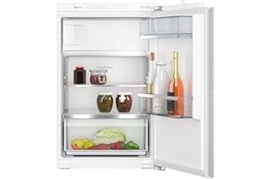 NEFF KI2222FE0, N 50, Einbaukühlschrank mit Gefrierschrank, 88x56 cm (HxB), Kühlen 104l, Gefrieren 15l, 35dB, LED Beleuchtung, Fresh Safe, Eco Air Flow, Flachscharnier, Made in Germany
