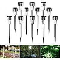 Nasharia Solarleuchten Garten, 12 Stück Solar Gartenleuchte IP65 wasserdichte, Solarlampen für Garten Solarleuchte…