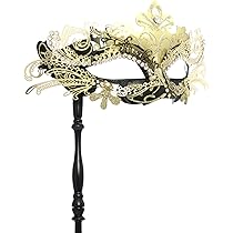 Paar Masken Metall & Spitze - Venezianische Karneval Masken Für Halloween & Cosplay | Verstellbar & Leicht | 2 Stück Set
