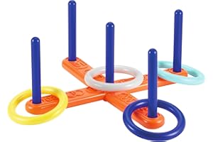 ECOIFFIER Smoby 8/ 00136 - Croce con anellini da lanciare, con 4 anelli, 40 cm