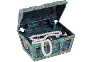 Fdit Aquarium Dekorationen Schmuck künstliche dekorative Schatz Kasten Ornament für Aquarium Landschaft(Grün)