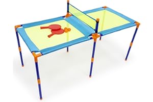 Abeec Tavolo da Ping-pong Portatile per Bambini – Include Pipistrelli e Palline Da Ping-pong, Tavolo Da Ping-pong All'aperto – Giochi Per Bambini e Interni ed Esterni