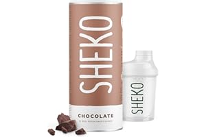 SHEKO Mahlzeitenersatz Shake | Schoko Eiweißpulver | 25 Mahlzeiten inkl. Shaker | Ideal als Protein Shake oder zum Abnehmen | Meal Prep Alternative