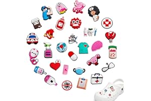 ERIOSCAR Crocs zestaw przypinek, 30 sztuk, dekoracja butów, zabawne zawieszki z kreskówki dla dzieci i dorosłych