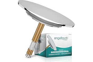 Engelbach® Tapón bañera Universal Ajustable - con Doble Junta de Silicona, válido para Todas Las bañeras estándar, Acabado Cromado