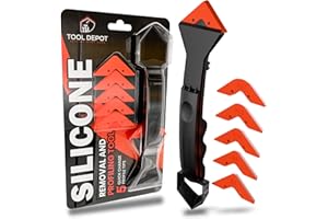 TOOL DEPOT GETTING WORK DONE Tool Depot Caulking and Silicone Tool 3 in 1 Sealant Finishing Tool with Stainless Head, Caulk Remover, sealant Remover, Angle Scraper for Bathroom, Kitchen,Floor,Window,Sink