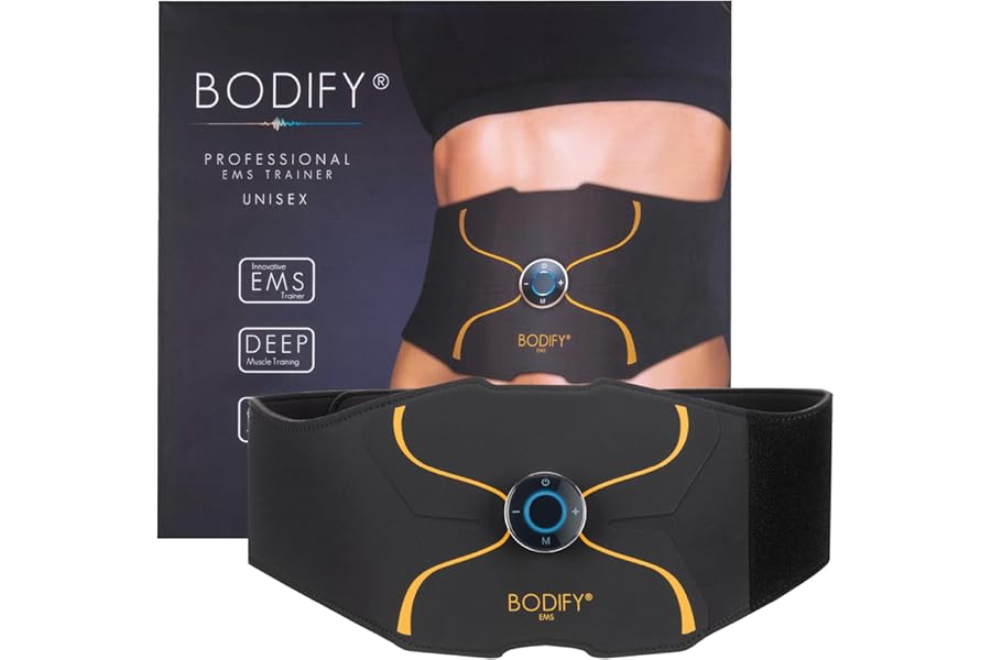 Bodify® EMS ABS Trainer PRO - Abdominal Belt - Targeted Electrostimulator for Abdominal Muscles! - Muscle Strengthening - Unisex - The Original