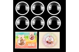 OTCRAFT Lot de 20 pochettes rondes en plastique transparent de 6,3 cm de diamètre pour cartes shaker, dômes de shaker dimensionnels sous blister pour travaux manuels, fabrication de cartes