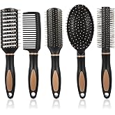 5 Pcs Detangler Brush | Anti-tangle, Anti-breakage, Anti-static Ventilation, Wet Curly Hair, Home and Salon Use