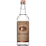 Tito´s Handmade Vodka 40% vol., 6-fach destilierter Wodka aus 100% Mais, Vodkamarke Nr. 1 in den USA (1 x 0.7 l)