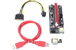 Kopinma 6 PCS GPU Riser Adapter Card PCIe Riser, VER 009S Pro, PCIe-Express Risers 1X to 16X Graphics Extension Card for GPU Mining Riser Card Extender, PCI Express Adapter