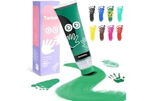 Taricor Huellas Recien Nacido, 75ml Huellas Bebe Recien Nacido Con Esponja, No Tóxicas Tinta Huellas para Regalo De Bautizo, Ideal Para Guardería, Escuela y Hogar