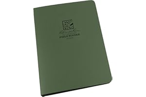 Rite in the Rain Segregator pierścieniowy - zielony materiał Cordura pokrywa luźny liść 12 mm pojemność 6 pierścieni Franklin Covey "Compact Punch" 12 x 18 cm pomieści 4 przybory do pisania zapinana na zamek obudowa