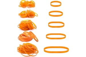 GUANGYUAN 100Stück Gelb Große Gummibänder 5 Größen von taktischen Gummibändern Heavy Duty Gummiringe, Extra Breite und Dicke Gummibänder Witterungsbeständige Gummibänder für Camping-2.5/4/5/7/8CM*5MM