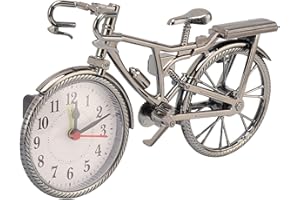 PWSHYMI Zegar na Biurko, Rower, Zasilany Bateryjnie, Zabytkowy Budzik na Biurko, Kompaktowa Ozdoba Artystyczna, Dekoracyjna, Realistyczna dla Domu w Akademiku