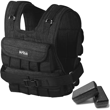 Gilet Lesté 10 Kg Ajustable Pour Hommes Et Femmes | 32 Poches, Rembourré, Polyester Respirant - Idéal Sport, Fitness - 2