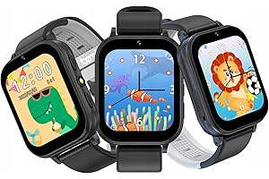 ‎BEMI Bemi Kizzo Smartwatch dla Dzieci: 22 Gry, Aparat, Dyktafon, Edukacyjne Narzędzia, 512MB, Czarny - Idealny Prezent bez GPS i Wodoszczelności
